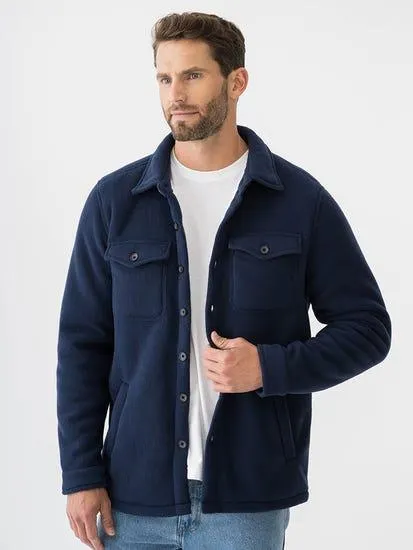 Fleece Shacket Navy