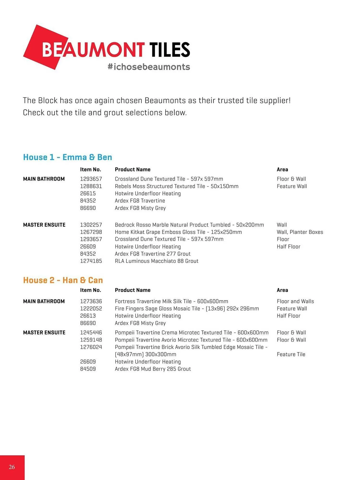 Beaumont Tiles catalogue - Catalogue valid from 25 August to 31 December 2025 - page 26