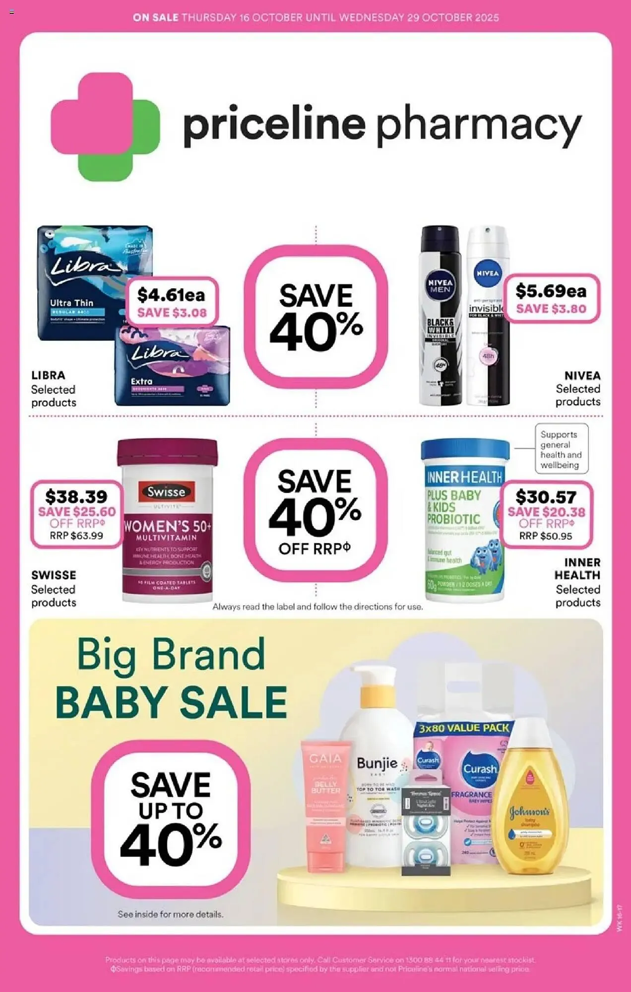 Priceline catalogue - Catalogue valid from 16 October to 29 October 2025 - page 40