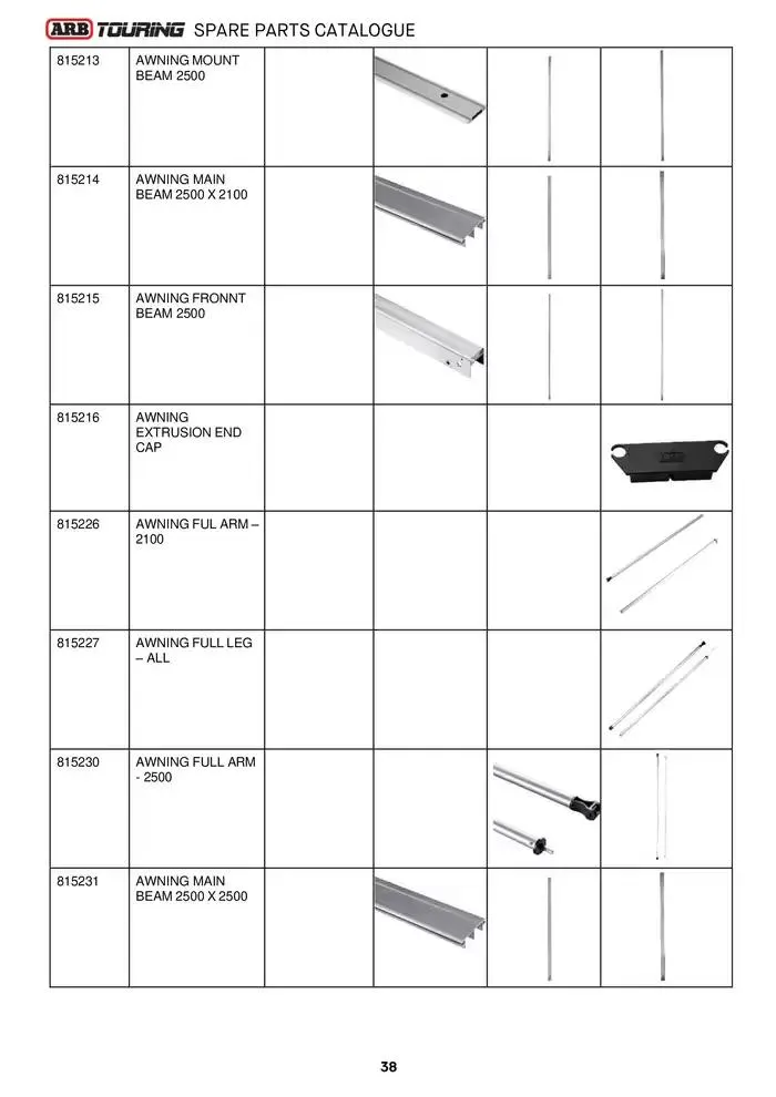 ARB Touring Spare Parts Catalogue - Catalogue valid from 14 March to 31 March 2025 - page 38