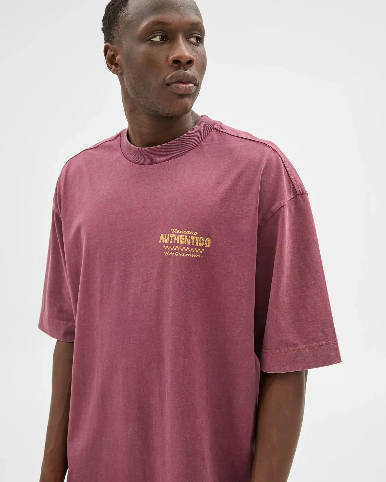 Australian Cotton Graphic T-Shirt - Commons - Maroon