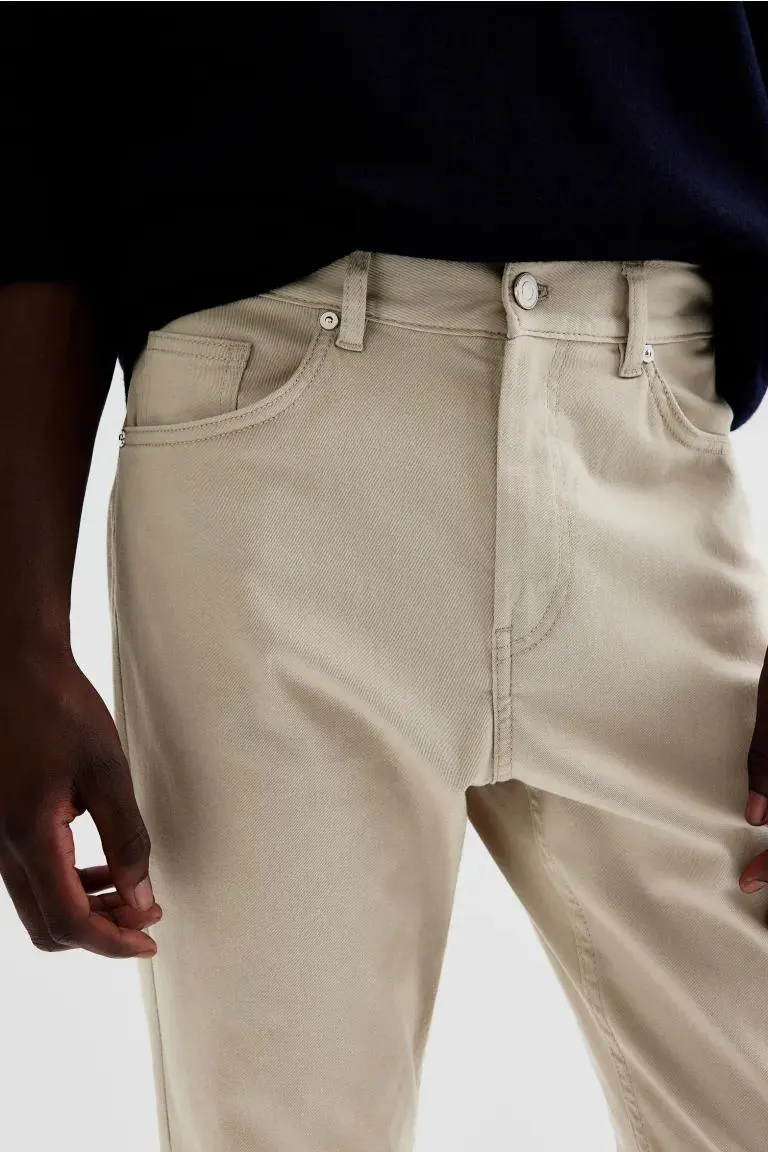 Slim Fit Cotton Twill Pants