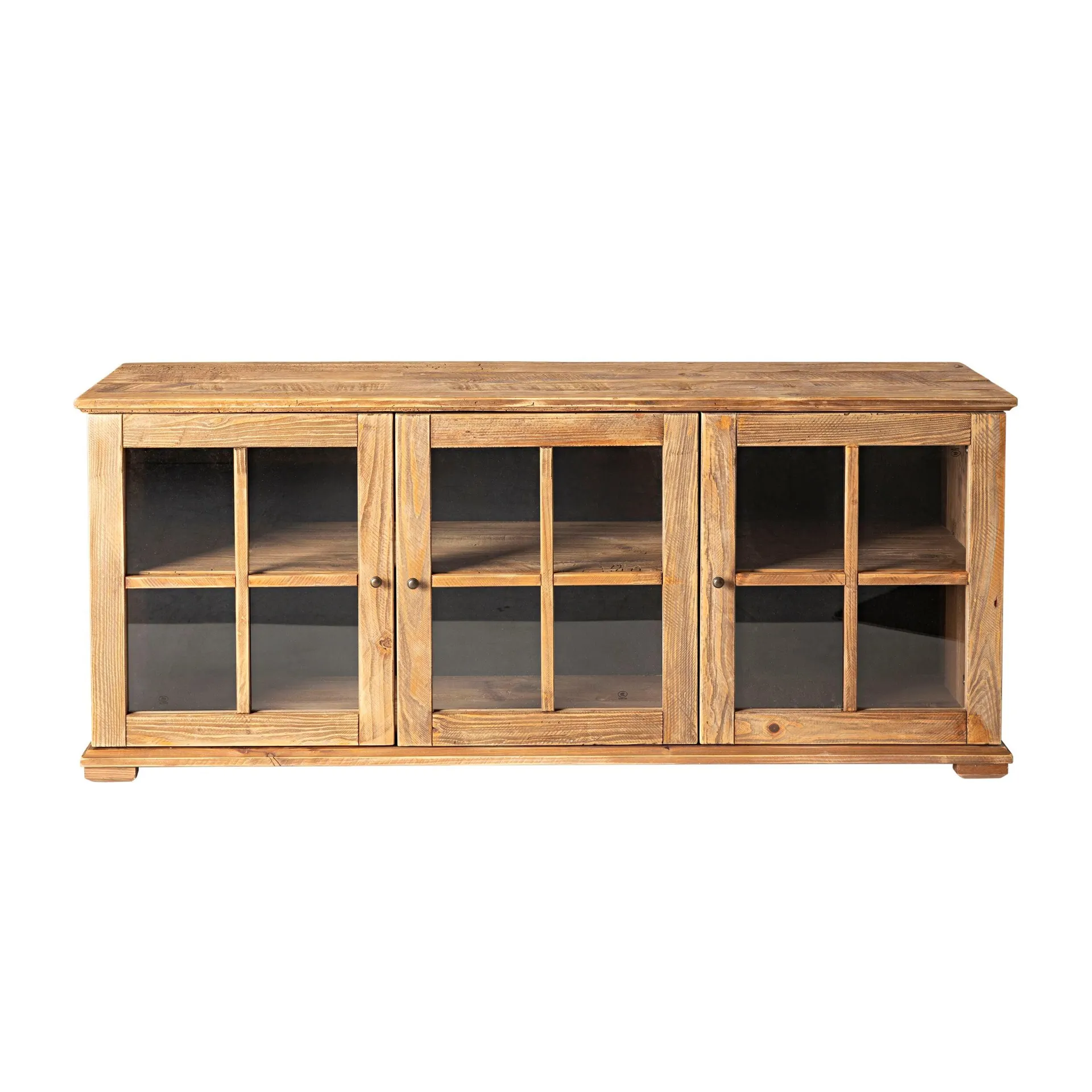 Kalise Reclaimed Timber 3 Glass Door Sideboard