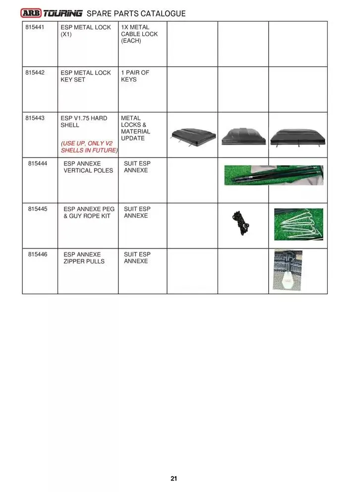 ARB Touring Spare Parts Catalogue - Catalogue valid from 14 March to 31 March 2025 - page 21