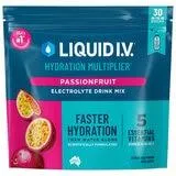 Liquid I.V. Hydration Multiplier Electrolyte Drink Mix Passionfruit 30 Sachets
