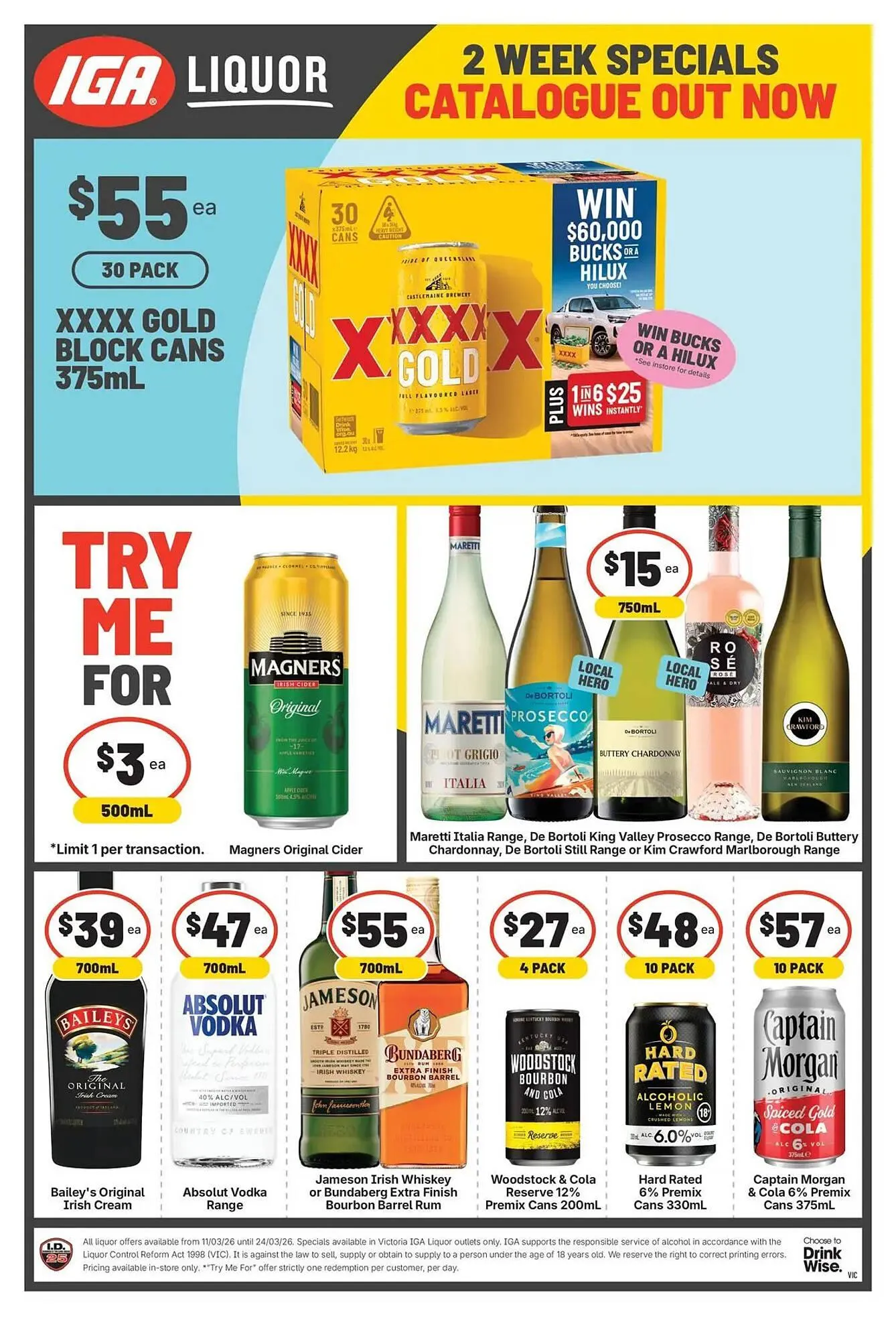 IGA Liquor catalogue - Catalogue valid from 24 March to 7 April 2026 - page 1
