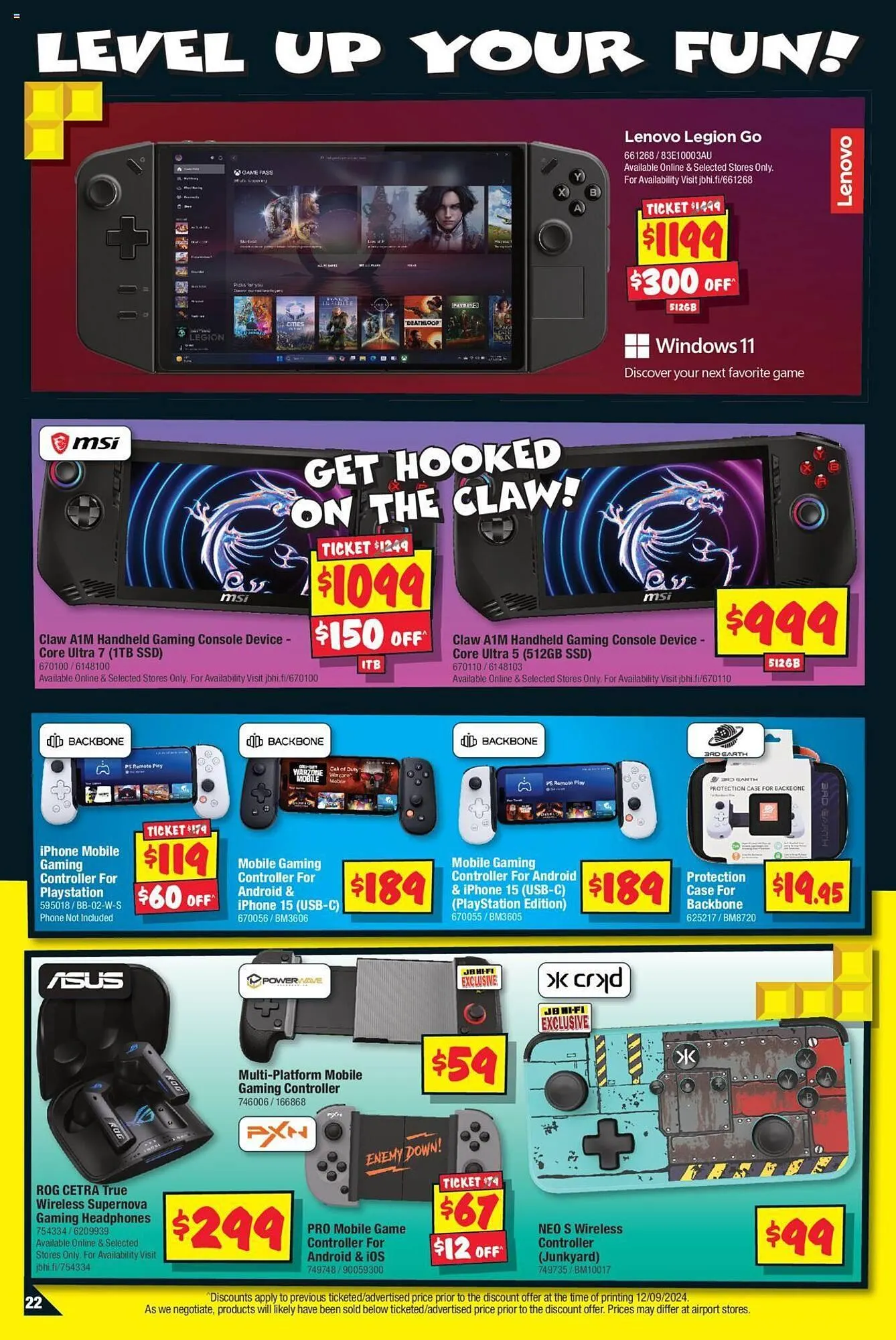 JB Hi-Fi catalogue - Catalogue valid from 26 September to 16 October 2024 - page 22