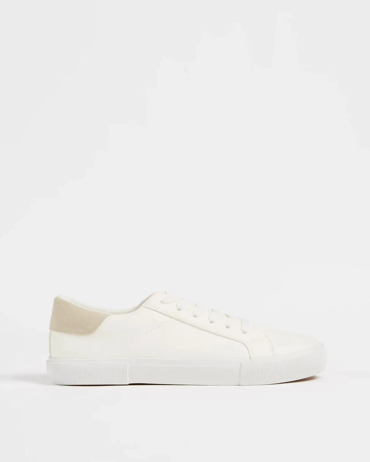 Mens Pebble PU Sneaker - White