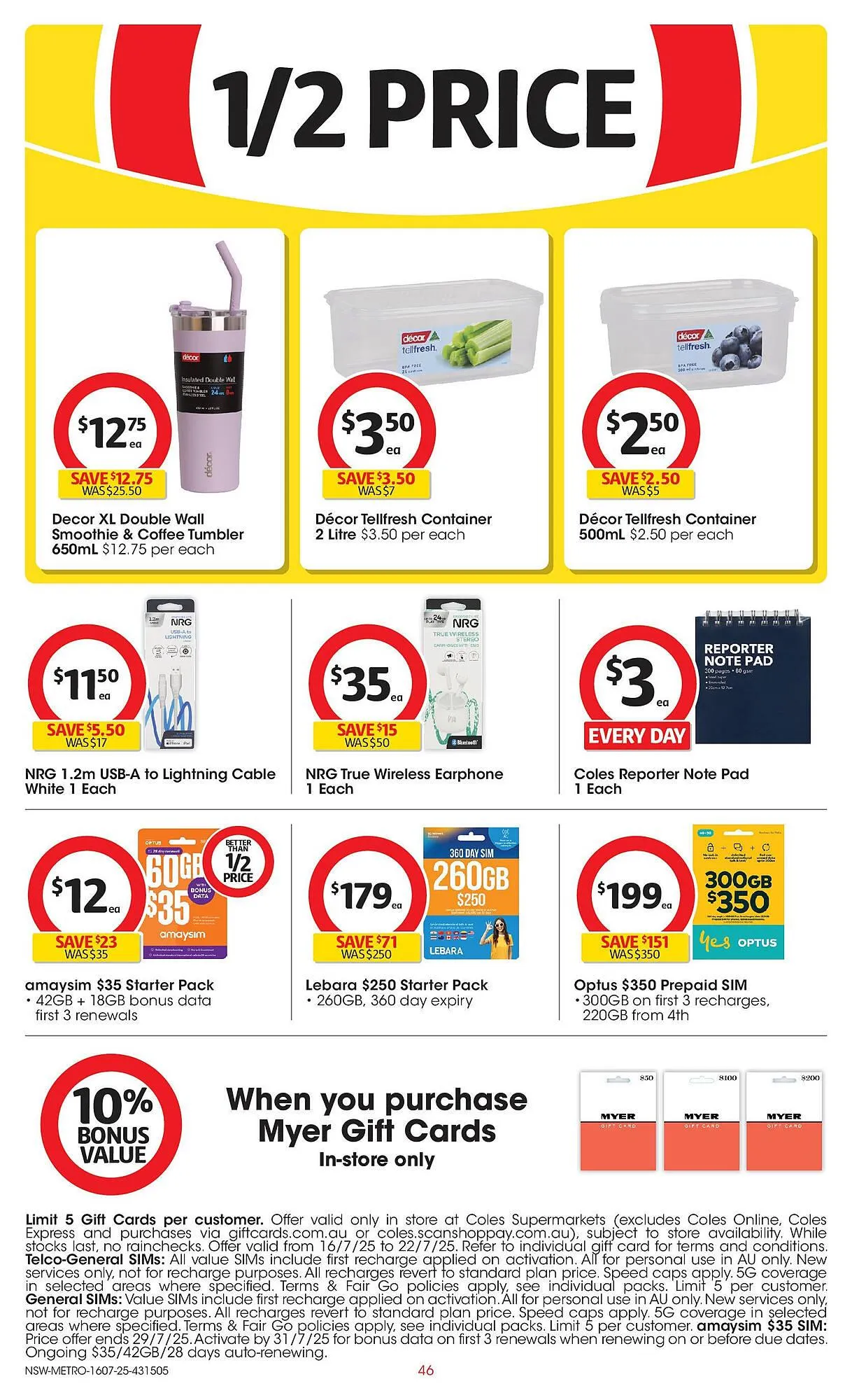 Coles catalogue - Catalogue valid from 15 July to 22 July 2025 - page 46