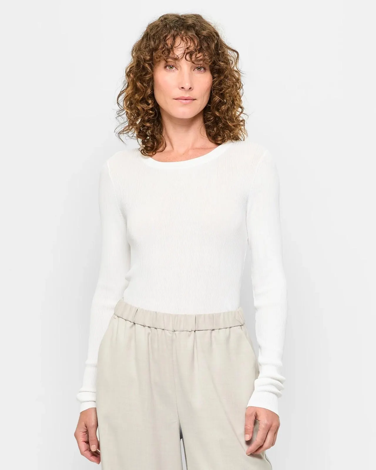 Ultimate Crew Knit Top - Preview - Cloud Dancer