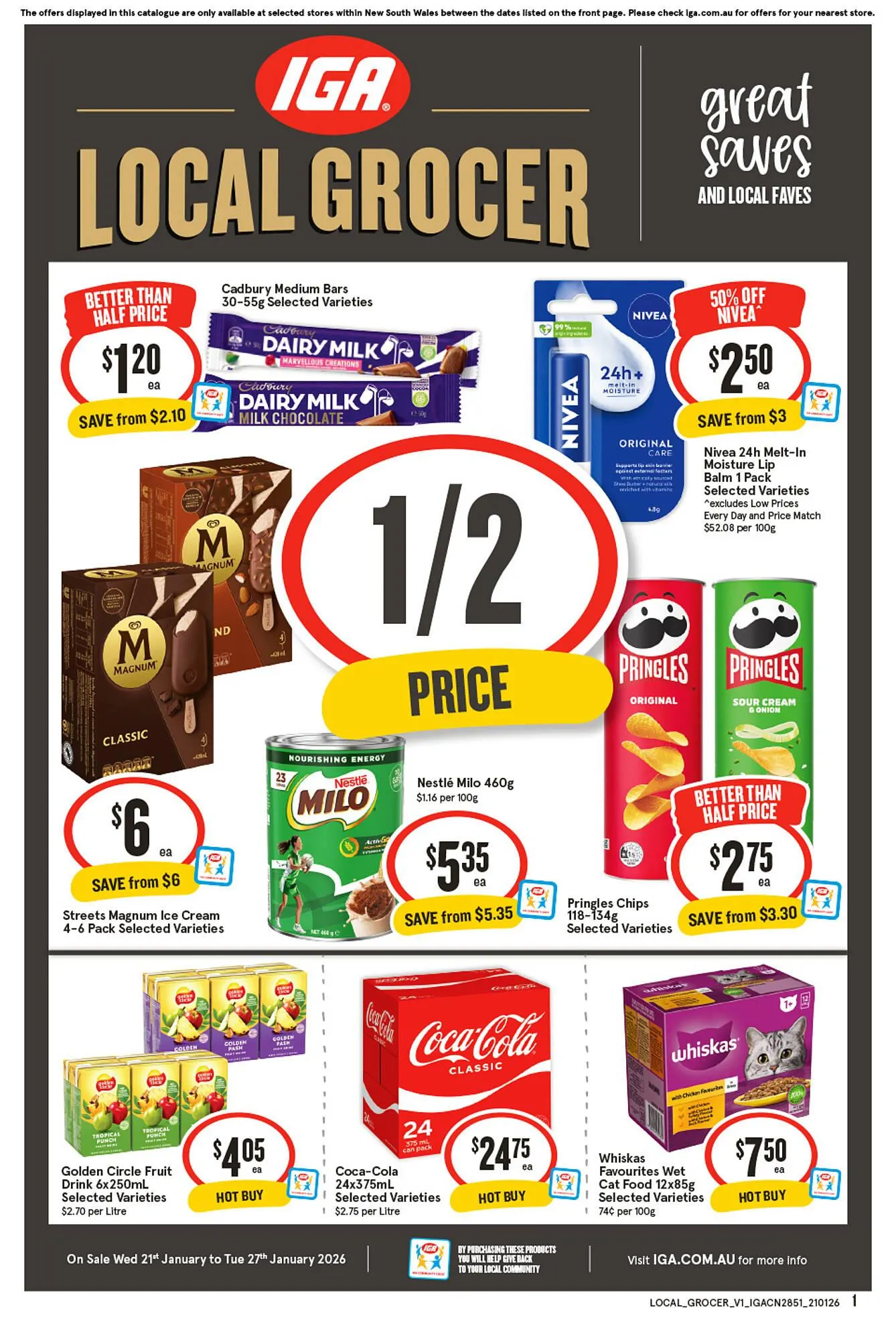 IGA catalogue - Catalogue valid from 21 January to 27 January 2026 - page 1