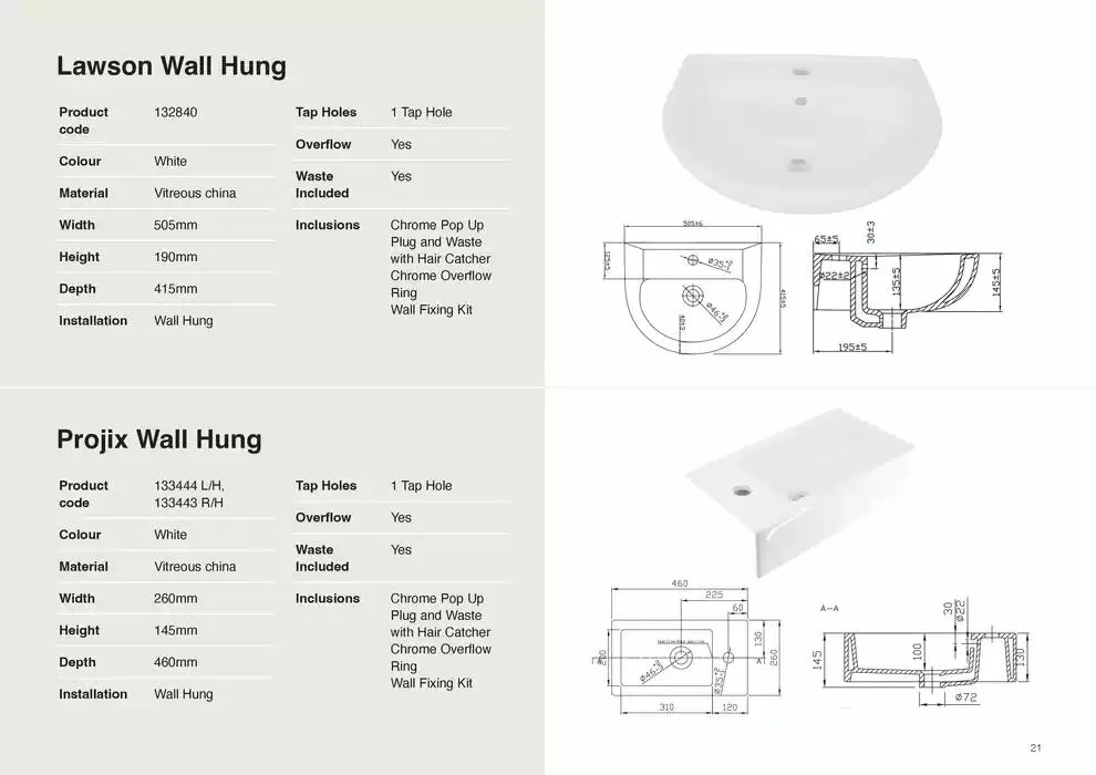 Raymor Brochure Basins 2025 - Catalogue valid from 24 December to 31 January 2025 - page 21