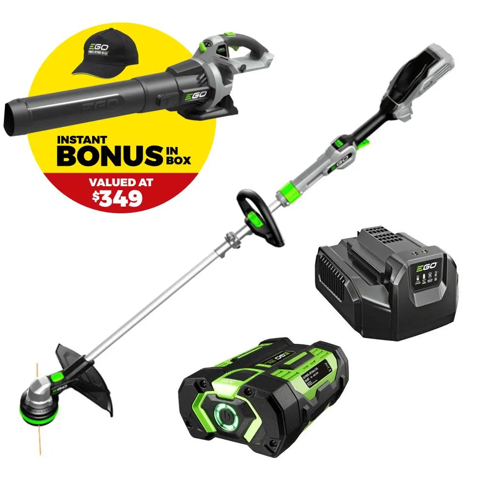 [Pre-Order] EGO STLB1401E-ST Power+ 56V 2.5Ah 350mm Brushless Powerload Line Trimmer Combo Kit with Cordless Brushless Blower