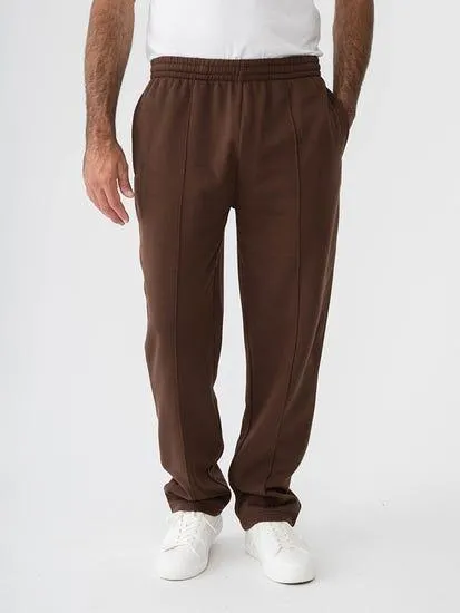 Mens Open Cuff Trackpant Brown
