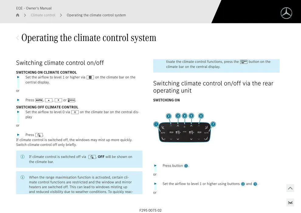 EQE Sedan - Catalogue valid from 11 September to 11 September 2025 - page 296