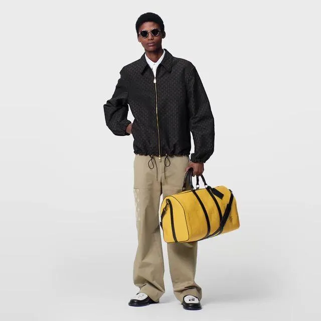 Flocked Cotton Workwear Pants