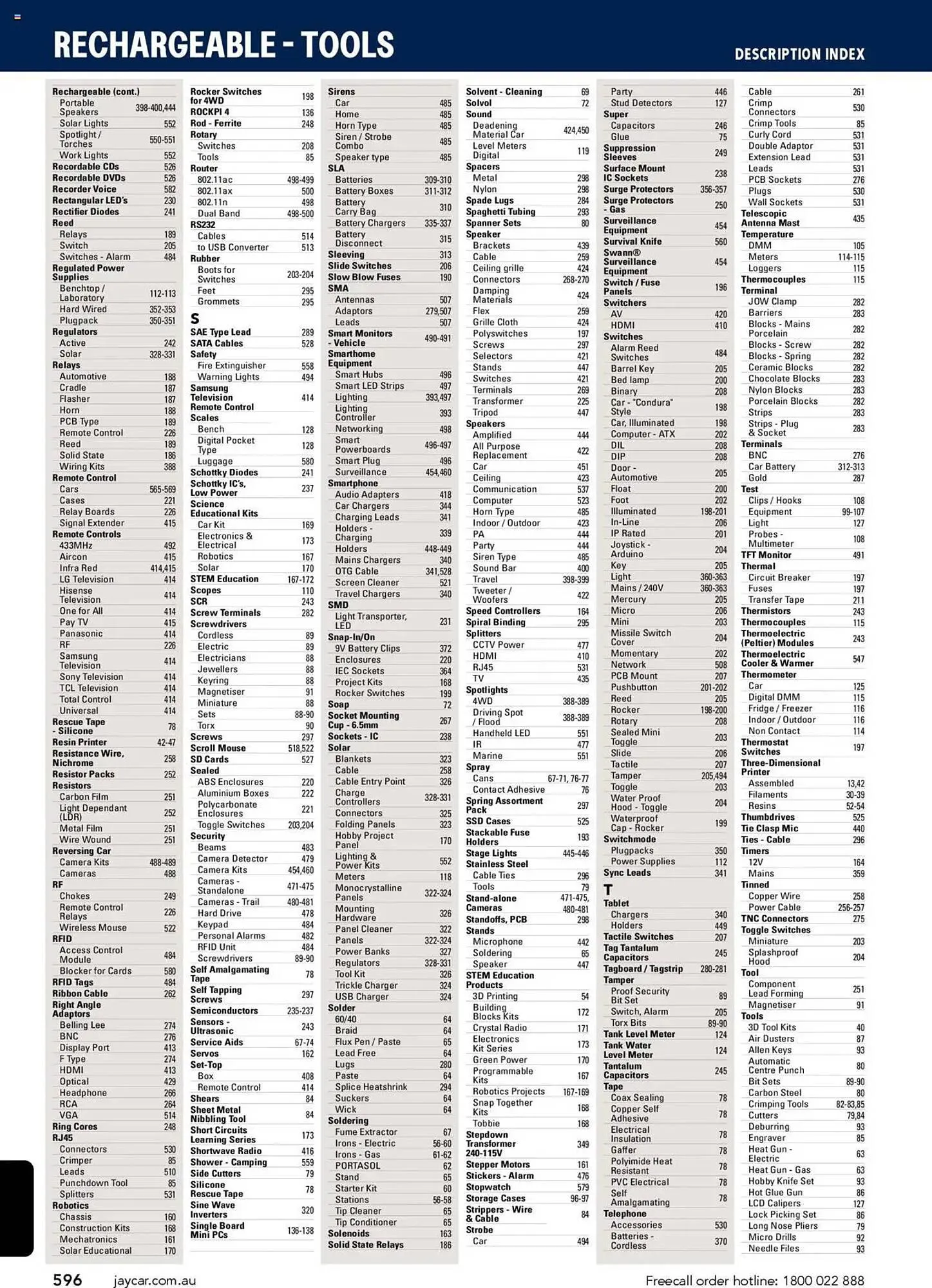 Jaycar Electronics catalogue - Catalogue valid from 8 July to 9 July 2026 - page 596