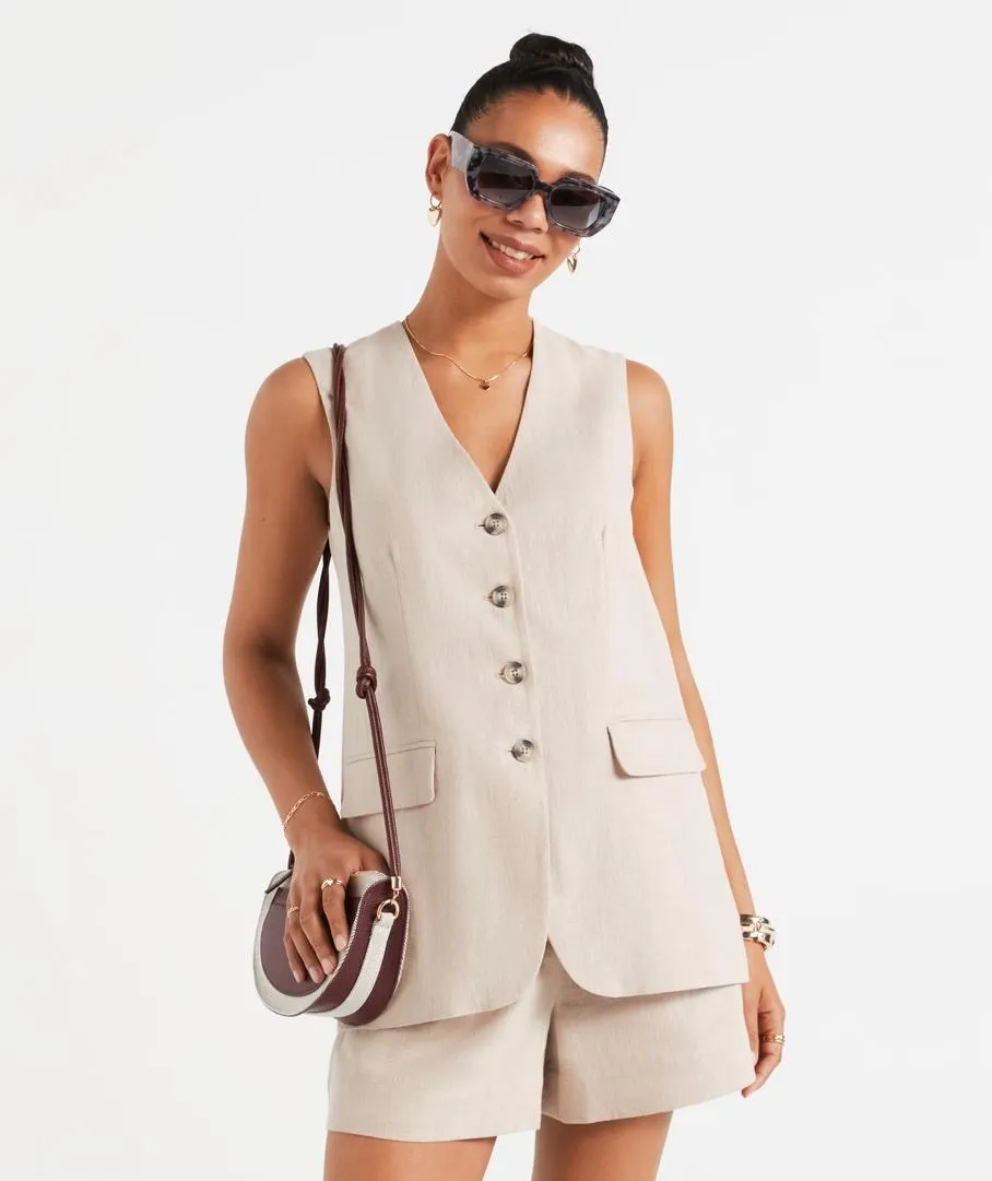 TAYLOR TEXTURED LONGLINE VEST