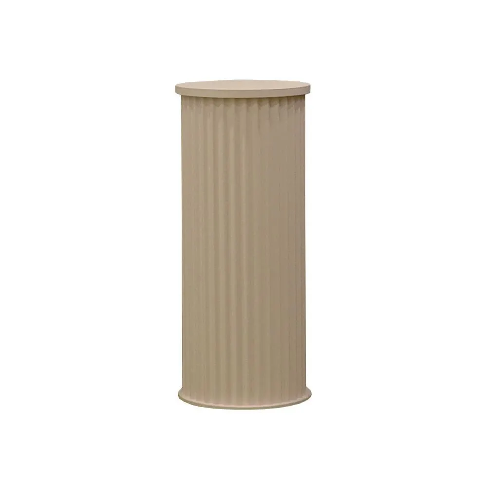 Plinth Wooden Ripple Latte 90cm x 40cm HIRE Ea