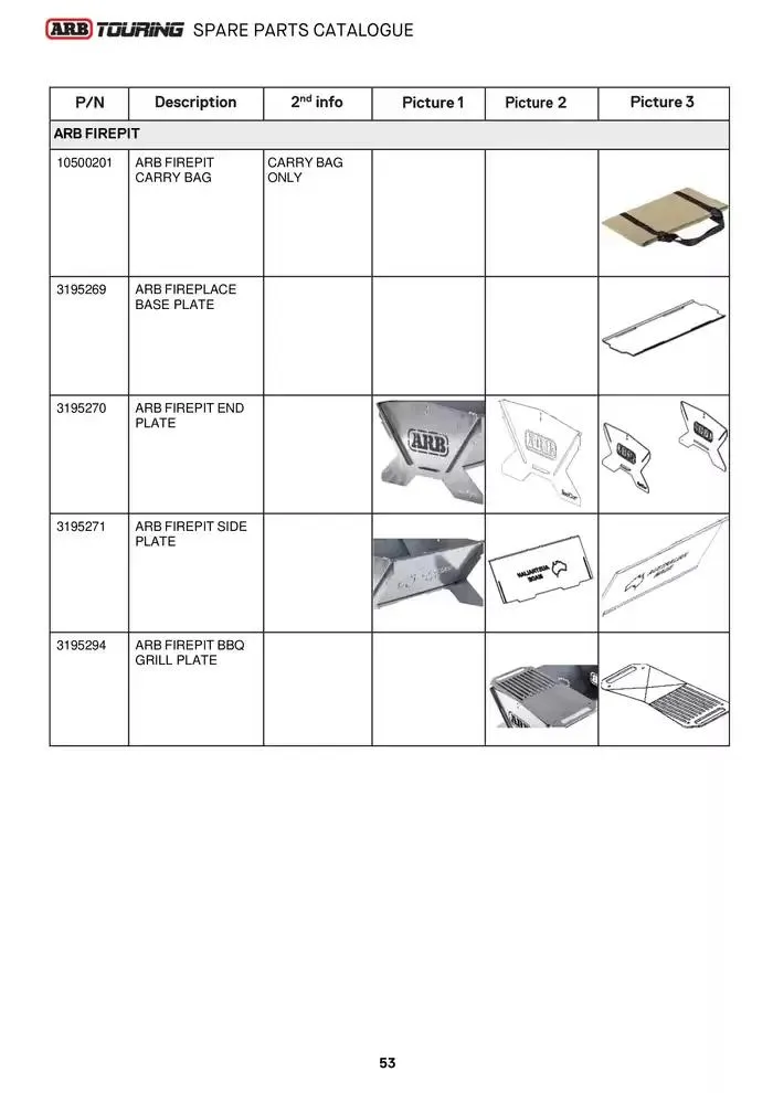 ARB Touring Spare Parts Catalogue - Catalogue valid from 14 March to 31 March 2025 - page 53