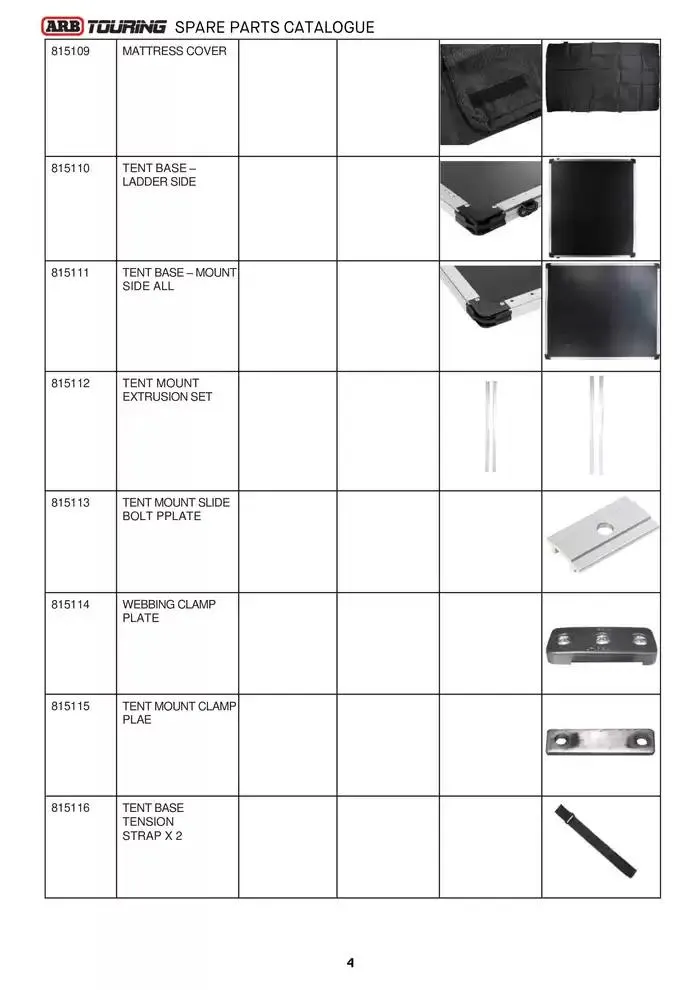 ARB Touring Spare Parts Catalogue - Catalogue valid from 14 March to 31 March 2025 - page 4