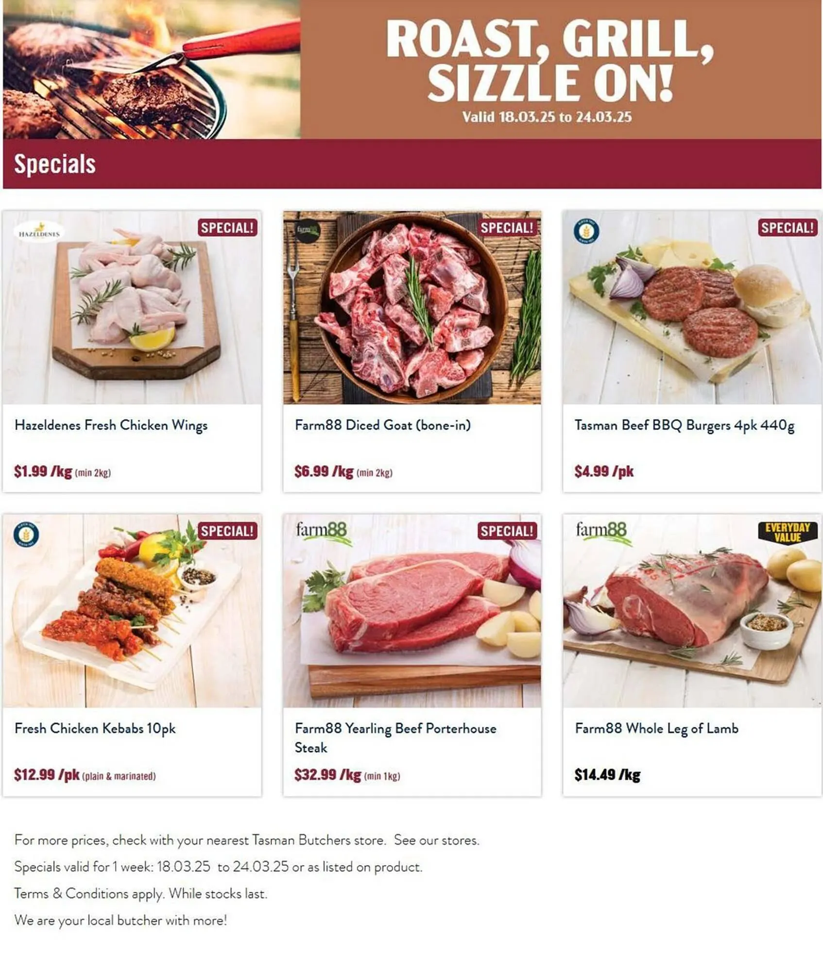 Tasman Butchers catalogue - Catalogue valid from 18 March to 24 March 2025 - page 1