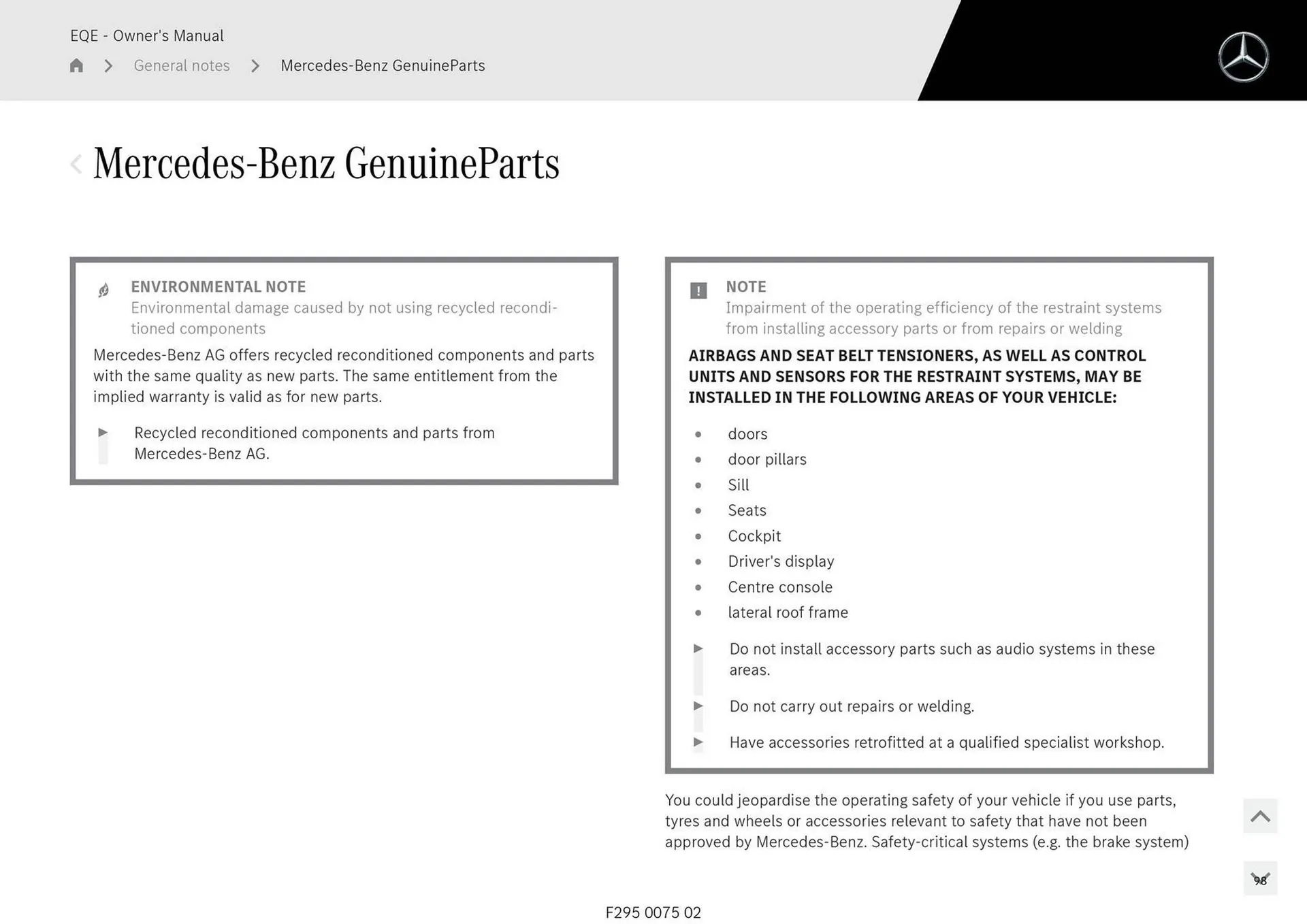 Mercedes-Benz catalogue - Catalogue valid from 11 September to 11 September 2025 - page 98