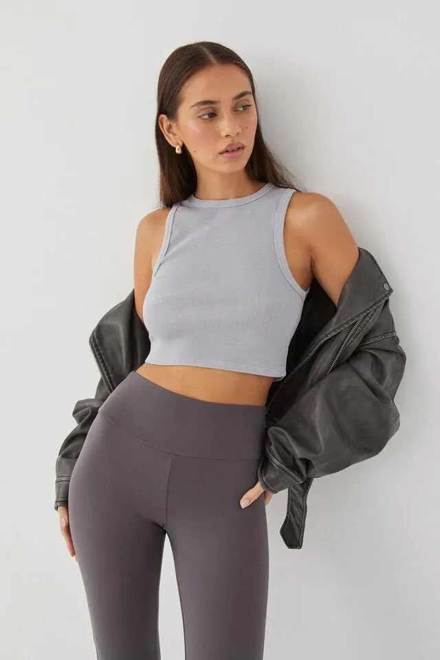 Rib Cropped Tank