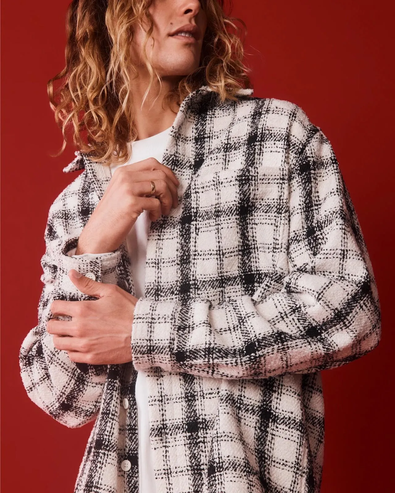 Long Sleeve Flannelette Over Shirt - Commons - Phantom Check