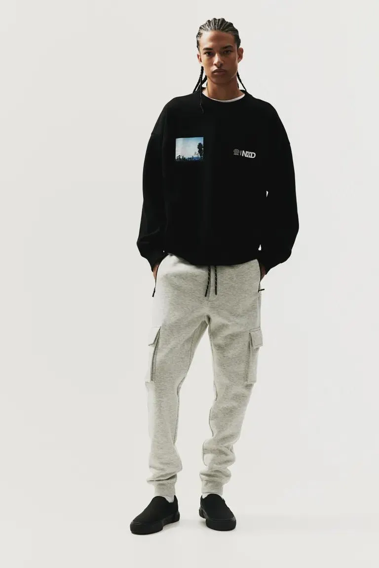 Oversized Fit Print Sweater