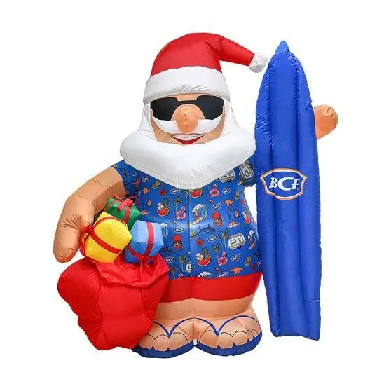 BCF Inflatable Surfing Santa 215cm x 175cm