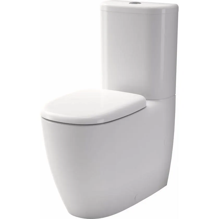 Caroma 848802W Contura II Back to Wall White Toilet Suite - Bottom Inlet / Universal Trap