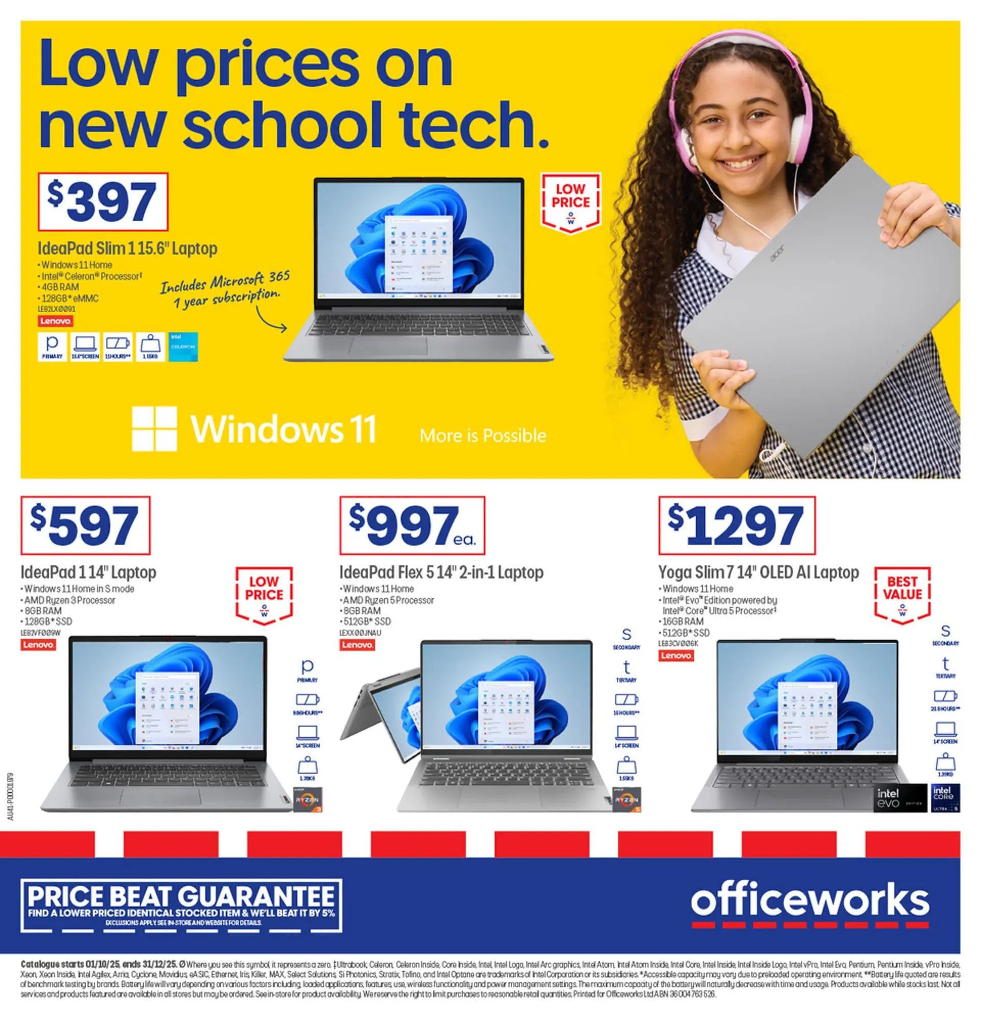 Officeworks catalogue - Catalogue valid from 1 October to 31 December 2025 - page 1