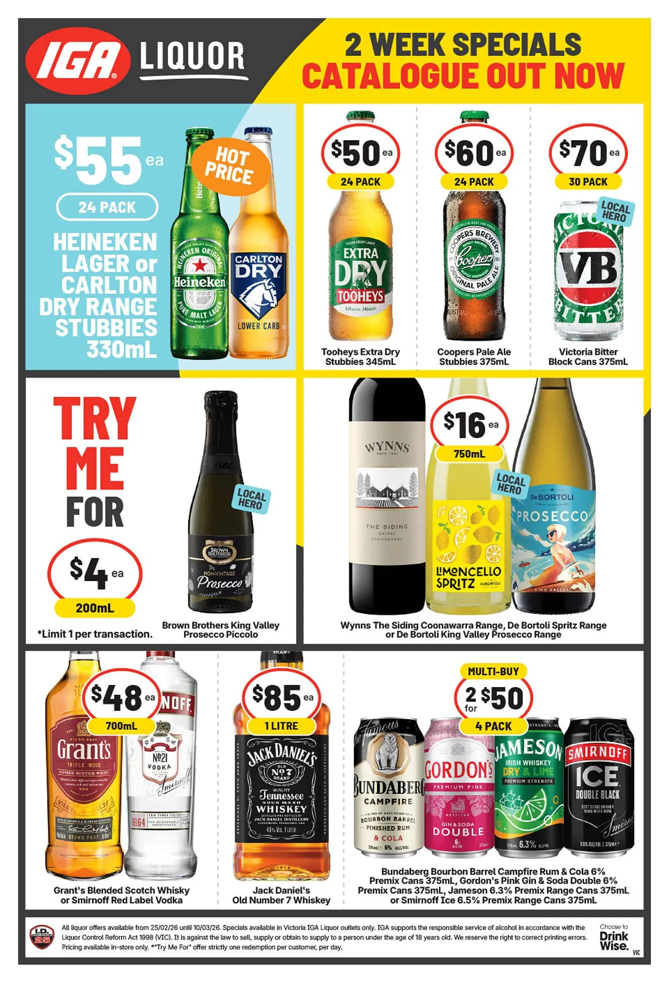 IGA Liquor catalogue - Catalogue valid from 25 February to 10 March 2026 - page 1