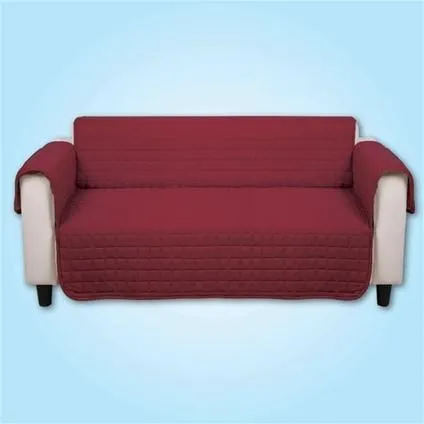 Quilted Cover Burgundy - 3 Seater