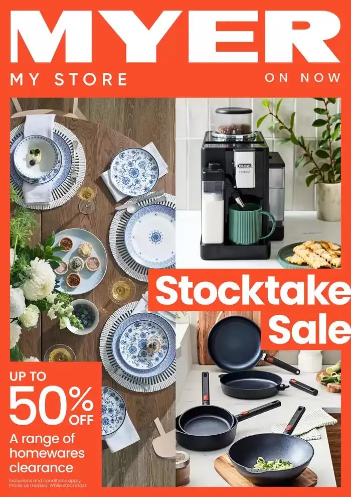 Myer Stocktake Sale Hardgoods - Catalogue valid from 26 December to 27 January 2025 - page 1