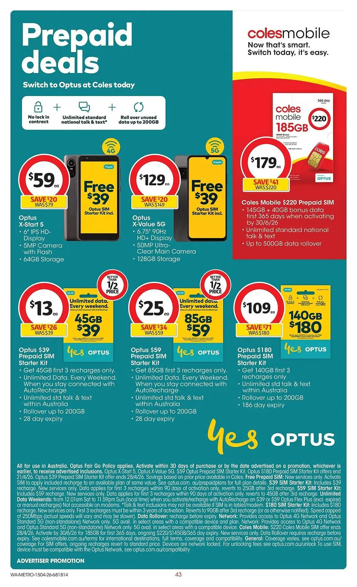 Coles catalogue - Catalogue valid from 15 April to 21 April 2026 - page 43