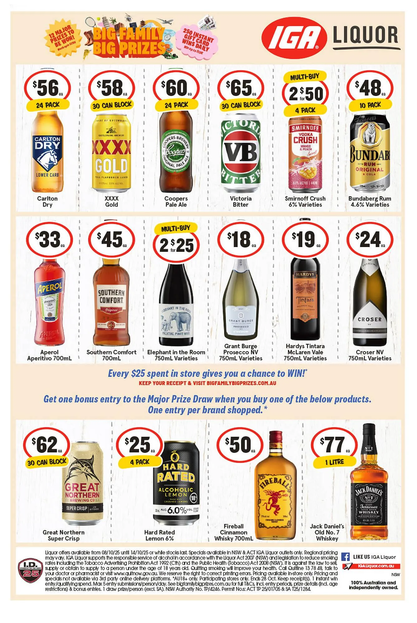IGA Liquor catalogue - Catalogue valid from 8 October to 14 October 2025 - page 1