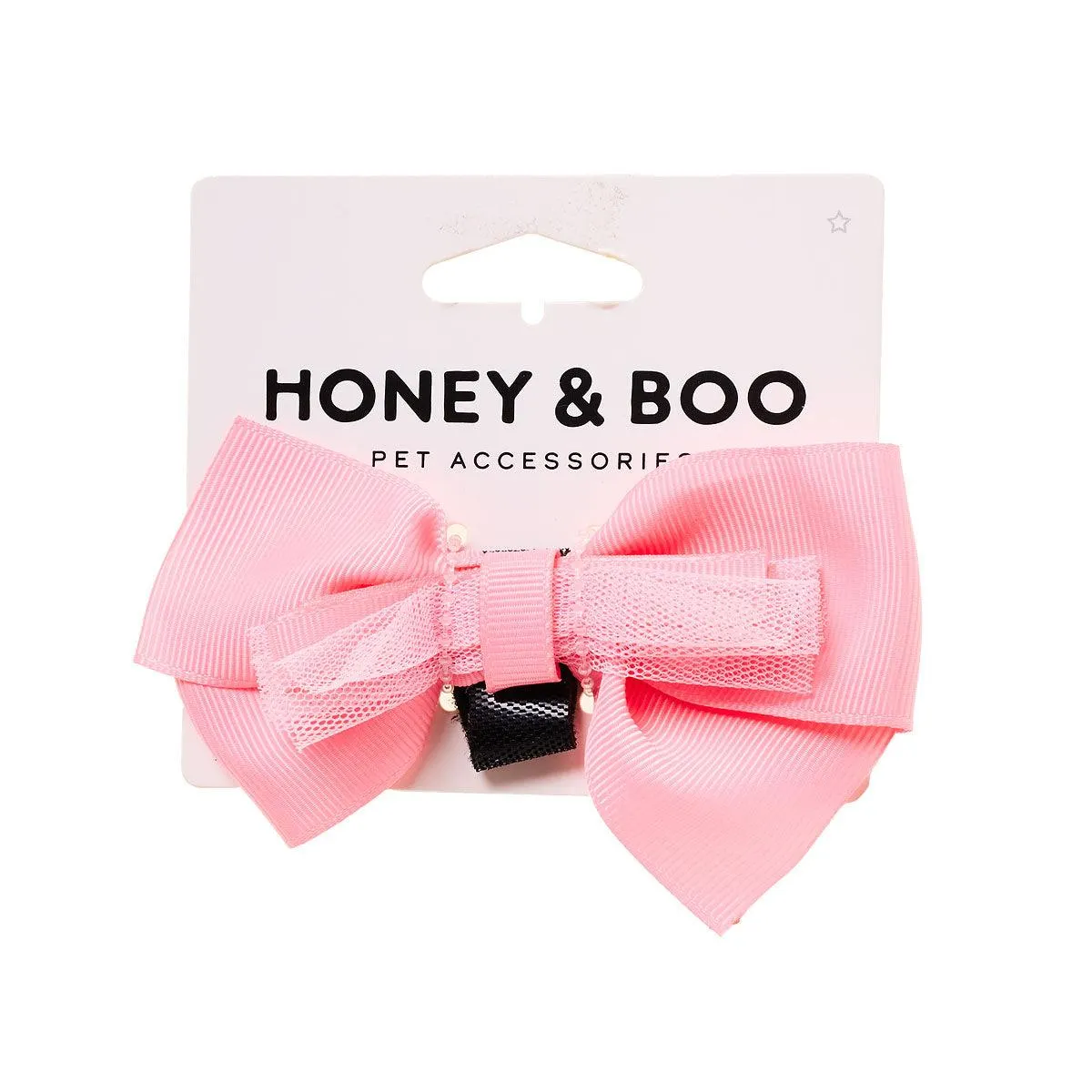 Honey & Boo Pet Bow Pink Tulle