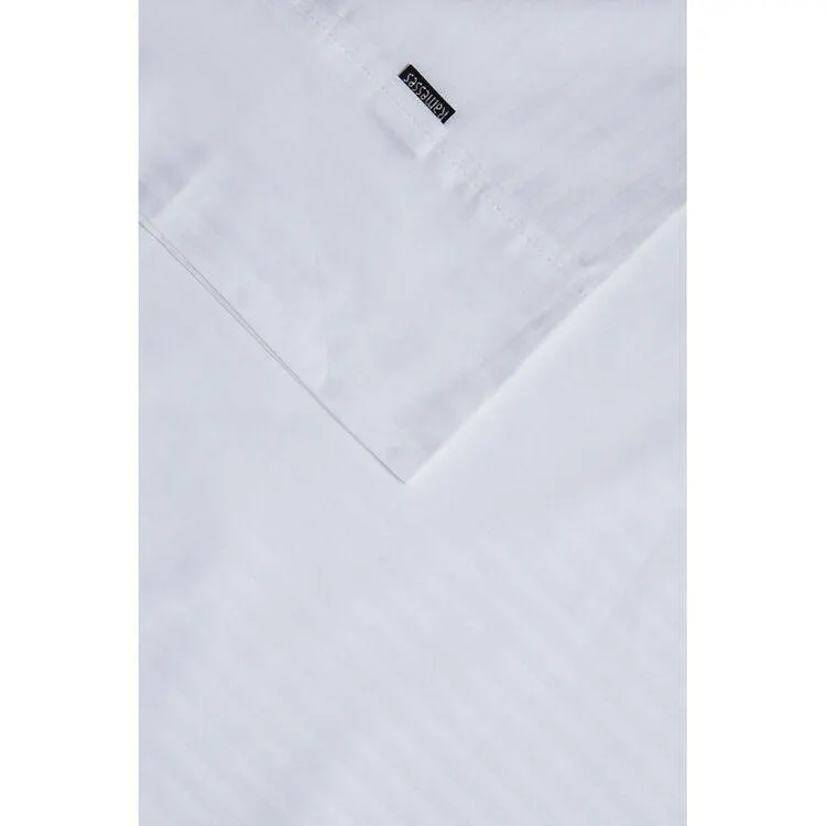 Ramesses 1000 Thread Count Stripe Pima Cotton Sheet Set White