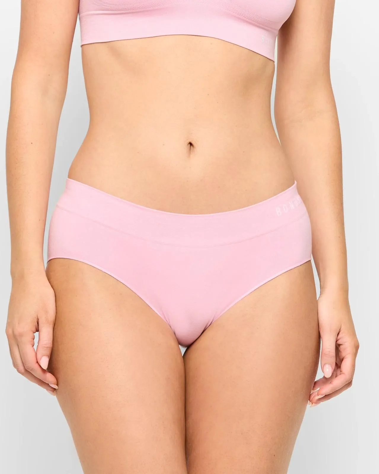 Womens Seamless Midi Briefs - Bonds - Pink Flower Girl