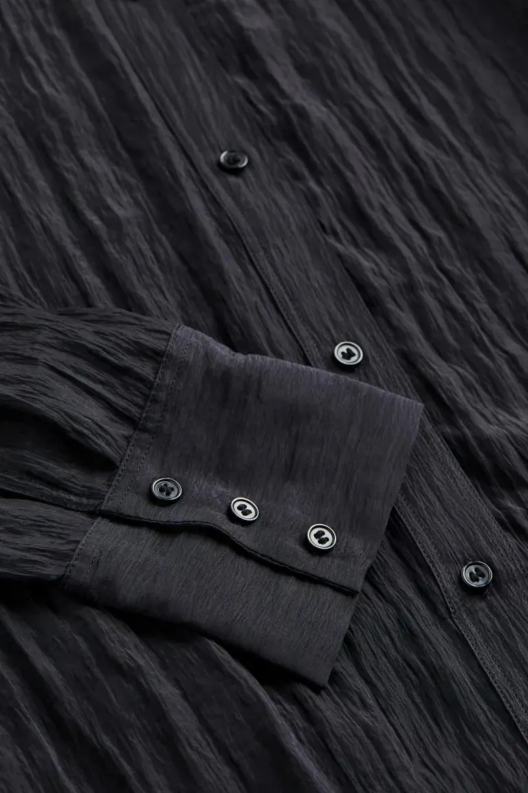 Crinkled Chiffon Shirt