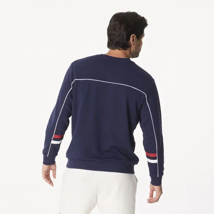 FILA Men's Taron Crew Neck Fleece New Navy
