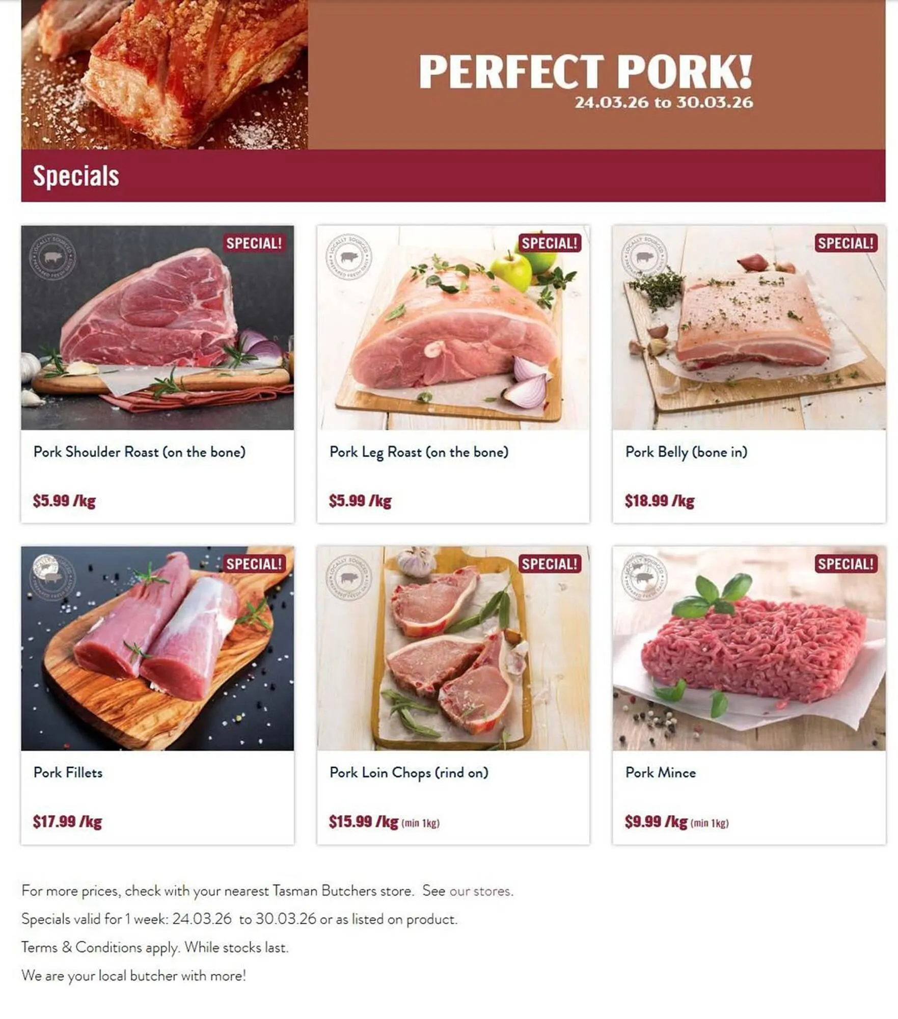Tasman Butchers catalogue - Catalogue valid from 24 March to 30 March 2026 - page 1