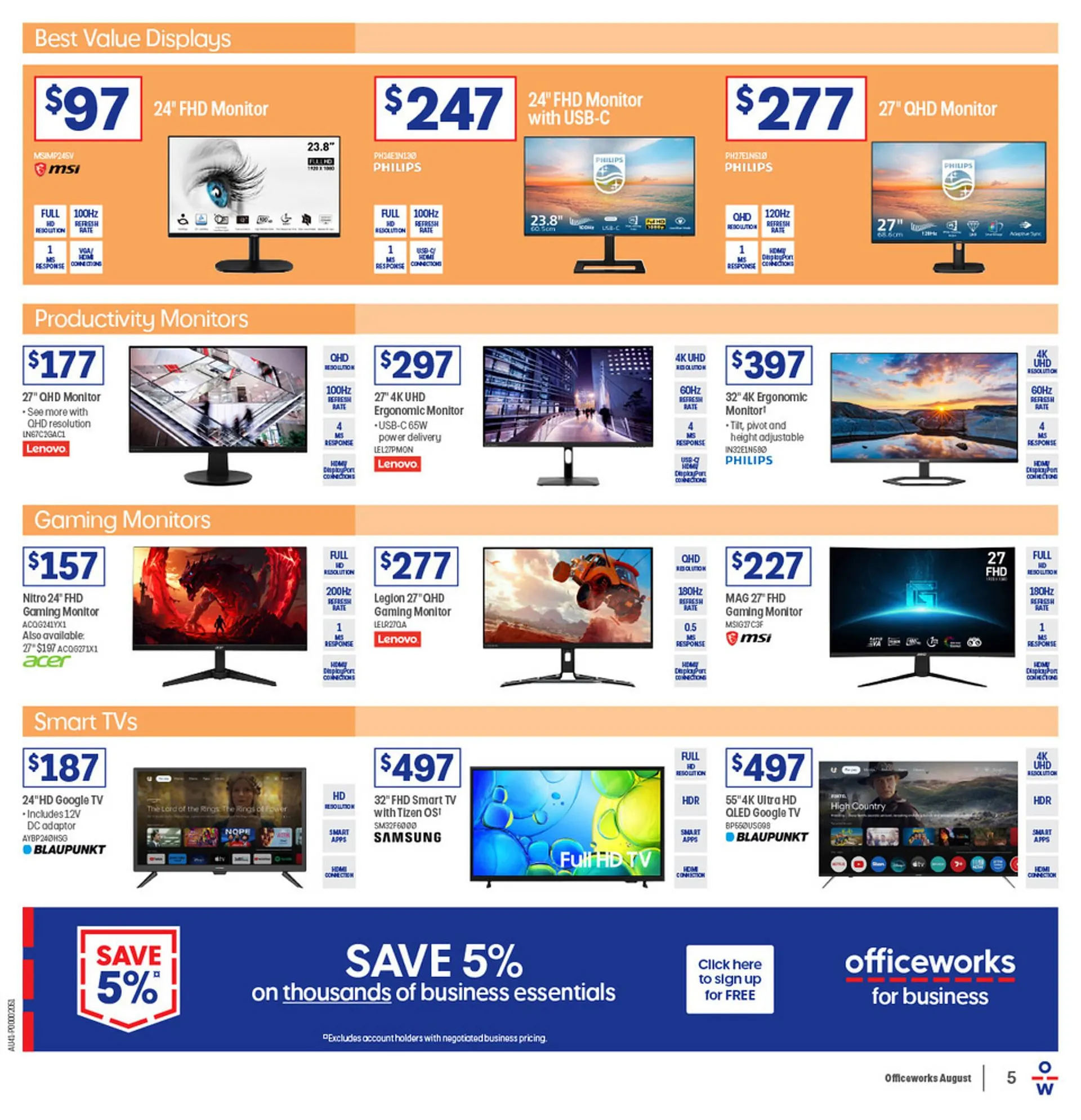 Officeworks catalogue - Catalogue valid from 7 August to 21 August 2025 - page 5