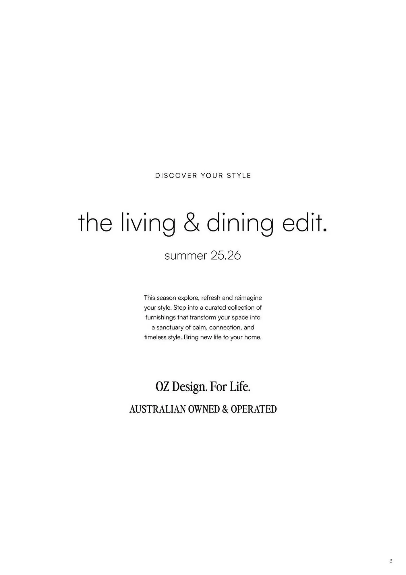 OZ Design Furniture catalogue - Catalogue valid from 18 November to 28 February 2026 - page 3