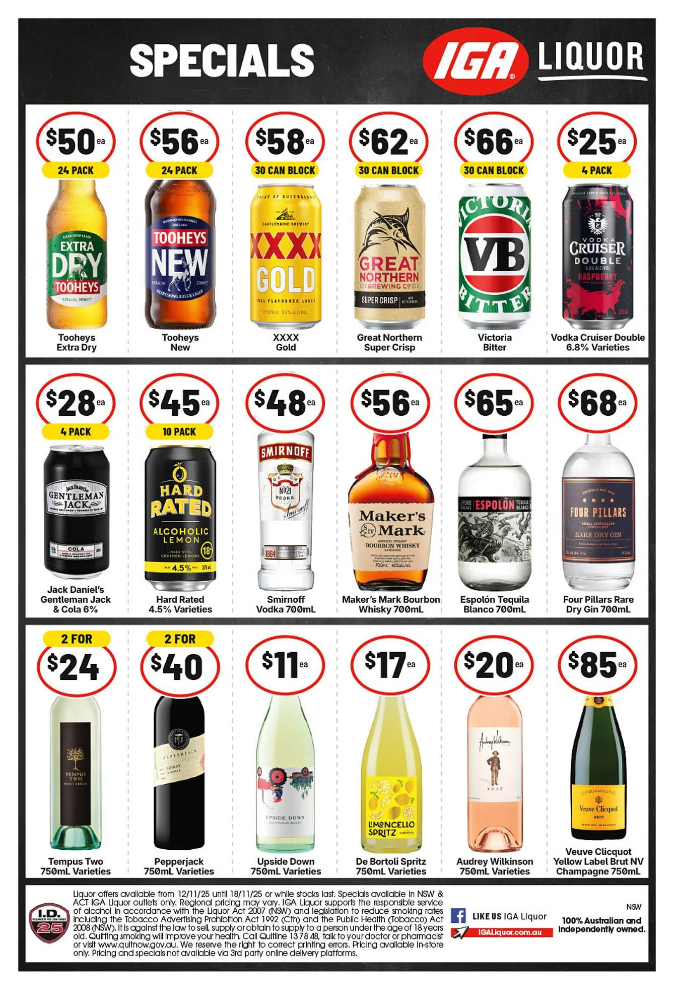 IGA Liquor catalogue - Catalogue valid from 12 November to 18 November 2025 - page 1