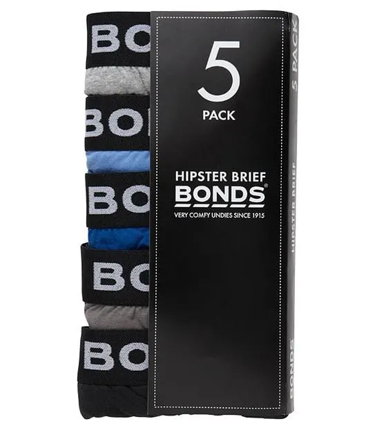 Bonds 5 Pack Hipster Briefs