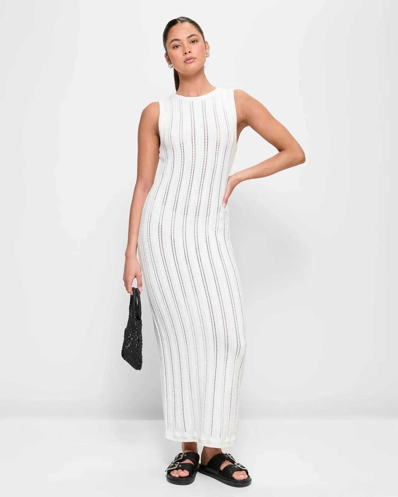 Australian Cotton Blend Crochet Midi Dress - Lily Loves