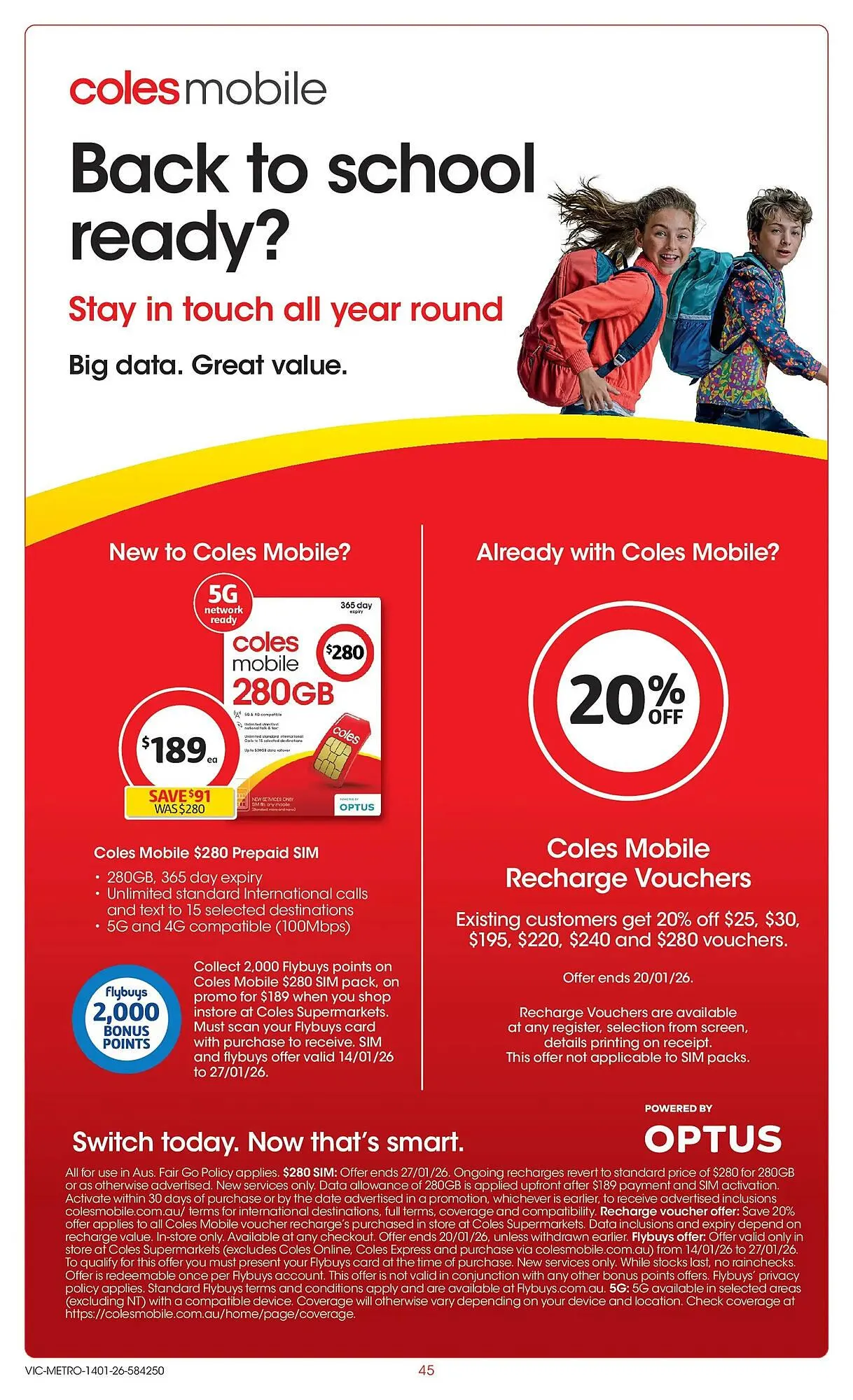 Coles catalogue - Catalogue valid from 14 January to 20 January 2026 - page 45